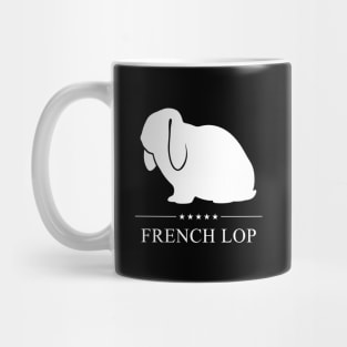 French Lop Rabbit White Silhouette Mug